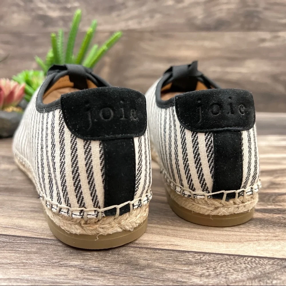 NIB Joie Corston Striped Espadrille Oxford Loafer Flats Sneaker 38.5